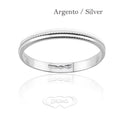 Fedina in argento 925 Unisex lucida e puntinata FD189L2 B