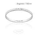 Fedina in argento 925 unisex sfaccettata tipo neve FD100