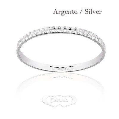 Bague unisexe en argent 925 facettée effet neige FD100