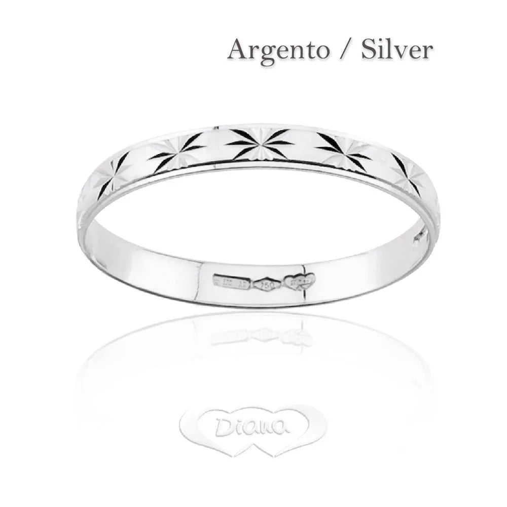 Fedina lucida e satinata in Argento unisex FD150 B