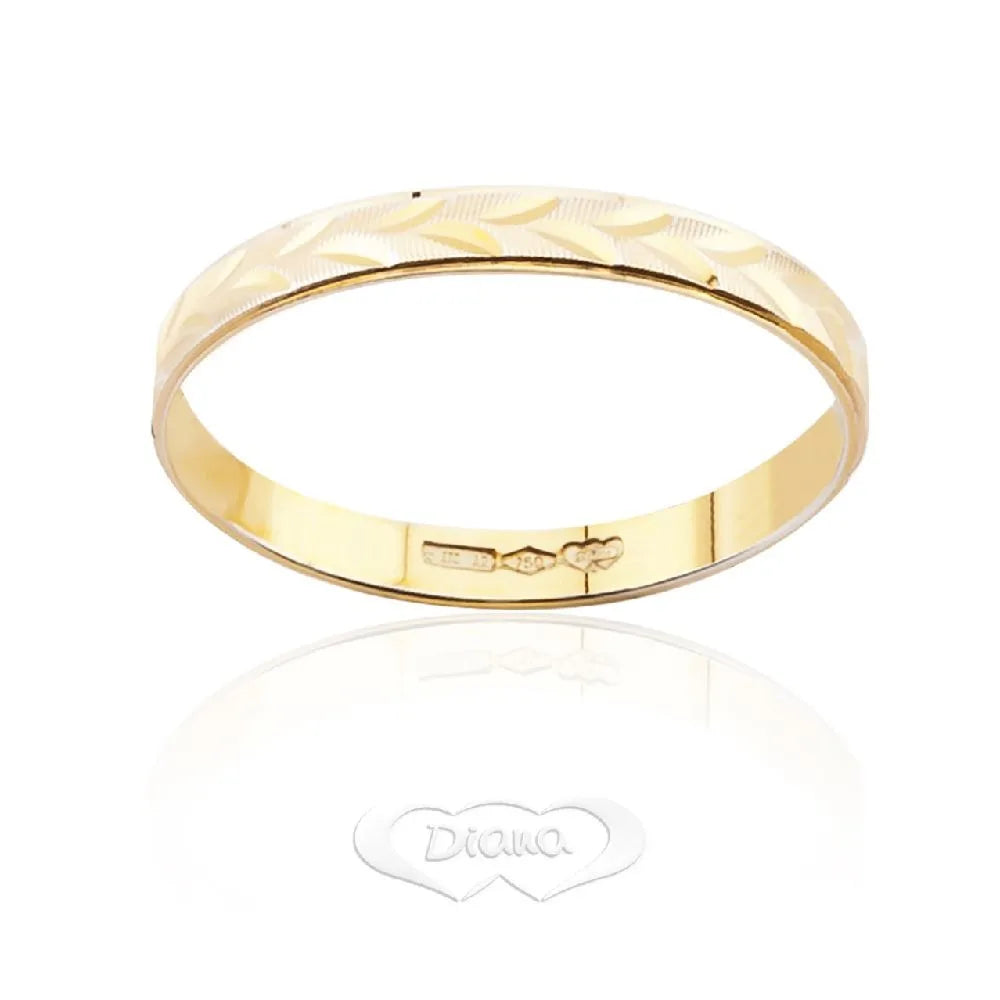 Ring glänzend und satiniert aus Gelbgold (FD188L2OG)