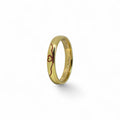 Fedine modello comoda in argento 925 con cuore inciso rosso