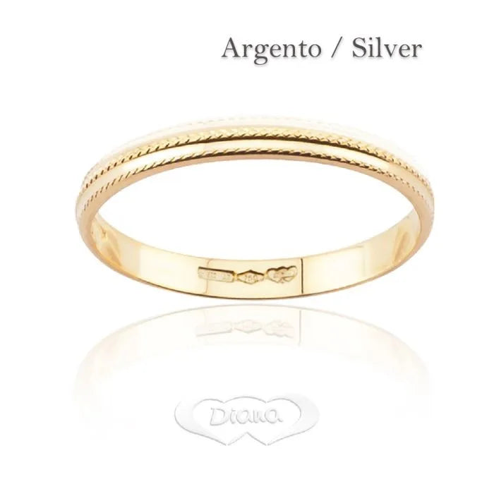 Fedina in argento 925 Unisex lucida e puntinata FD189L2 B