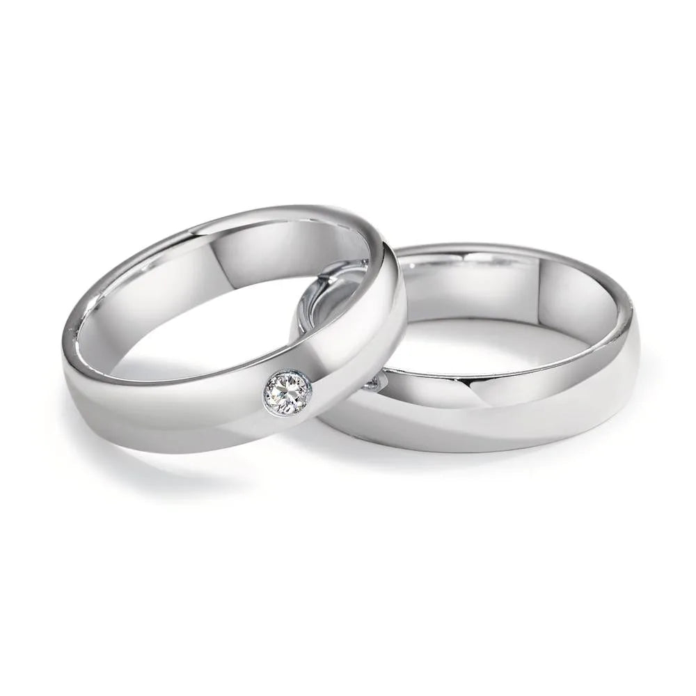 Fedine Fedi Diamante in Argento 925 Coppia