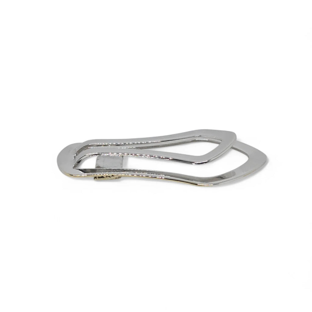 Fermasoldi in Oro Bianco 750 18 KT Lavorazione Artigianale