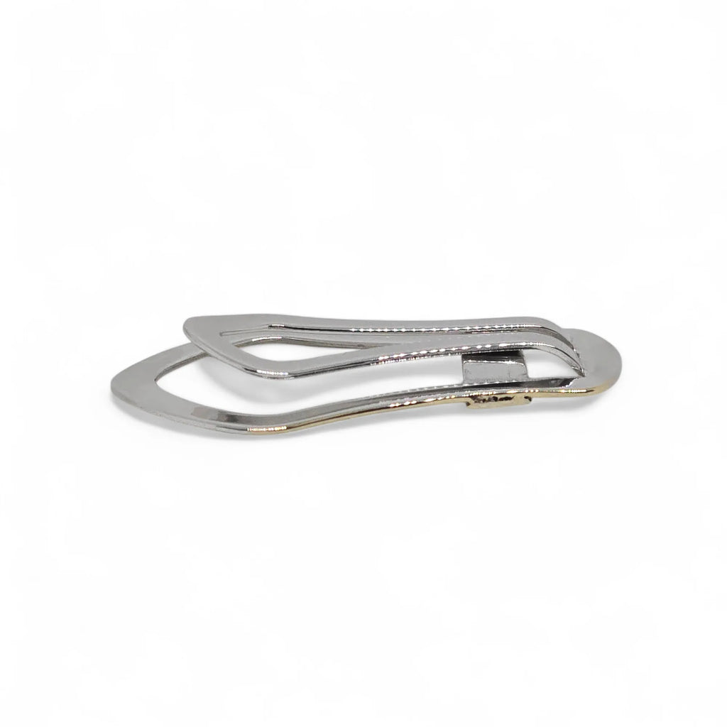 Fermasoldi in Oro Bianco 750 18 KT Lavorazione Artigianale