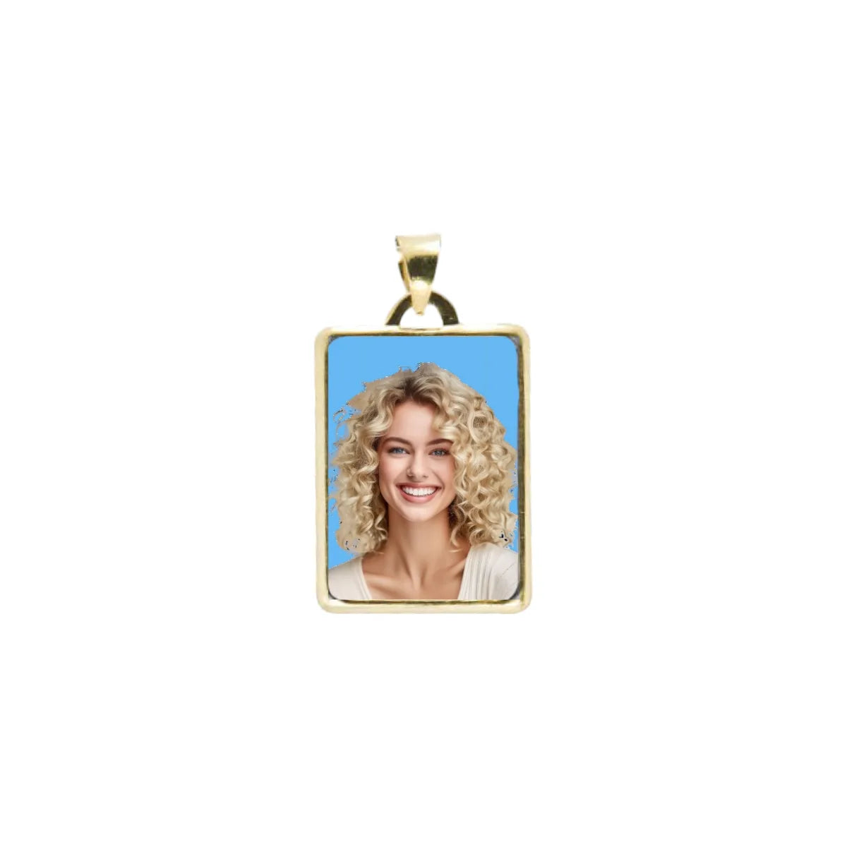 Fotomedaglia a colori in oro 9kt personalizzabile
