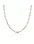 Collana perle Kioto con sfera centrale dorata