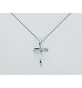 Collana croce Yukiko in oro bianco e diamanti CLD3601Y