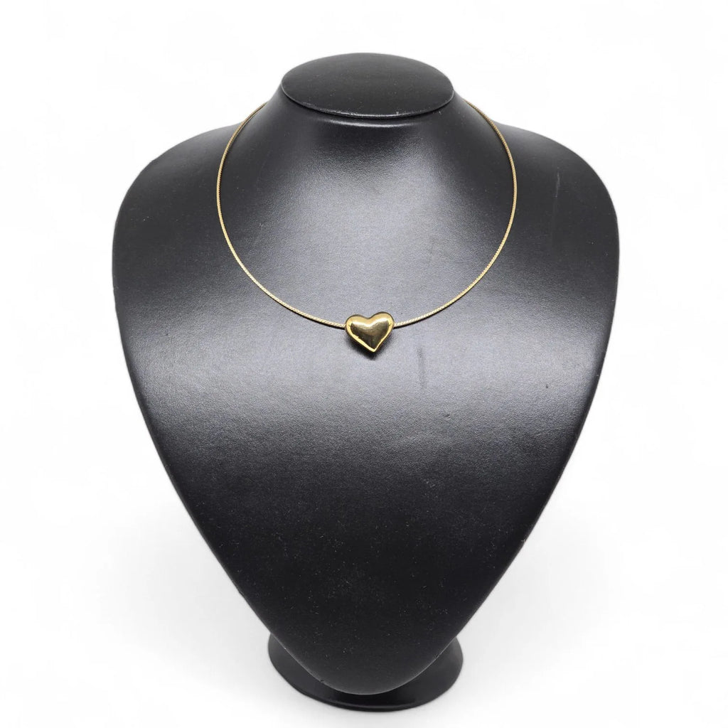 Girocollo donna in oro giallo 18 kt con pendente cuore