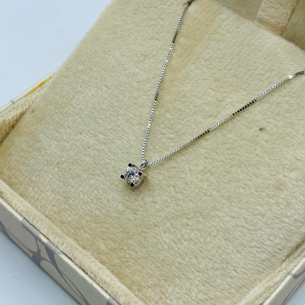 Girocollo donna punto luce DonnaOro con diamante Ct 0.17 dhpl7173.017