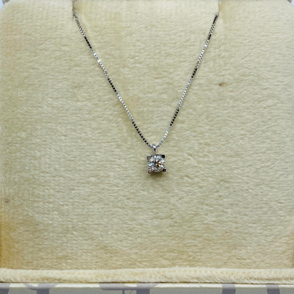 Girocollo donna punto luce DonnaOro con diamante Ct 0.19 dhpl7173.019