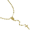 Girocollo rosario in oro giallo lucido grani sfaccettati 45cm