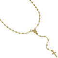 Halskette, Rosenkranz, aus glänzendem 18 Karat Gelbgold und facettierten Perlen, 40 cm