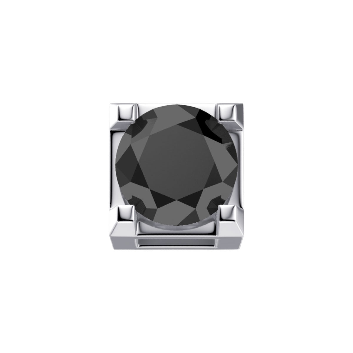Griffe 0,05 ct in oro bianco e diamante nero Donnaoro Elements DCHF3303.005