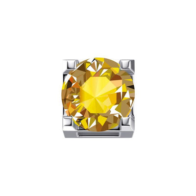 Griffes en or blanc et topaze citrine Donnaoro Elements DCHY9320