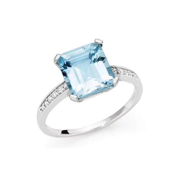 Anello acquamarina e oro bianco Donnaoro donna laa10152.010