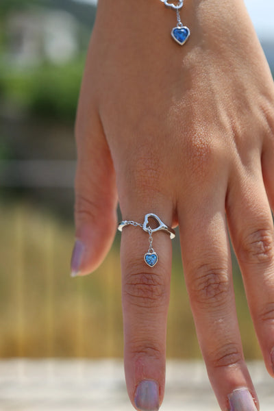 Anello con cuore by OGM Acciaio e Dorato 18KT