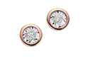 Orecchini punto luce oro rosa diamanti Donnaoro dhol7385.004