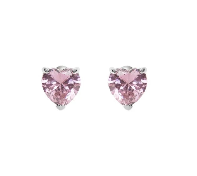 Ottaviani Damenohrringe, Schmuck, rosa Herz, 501223o