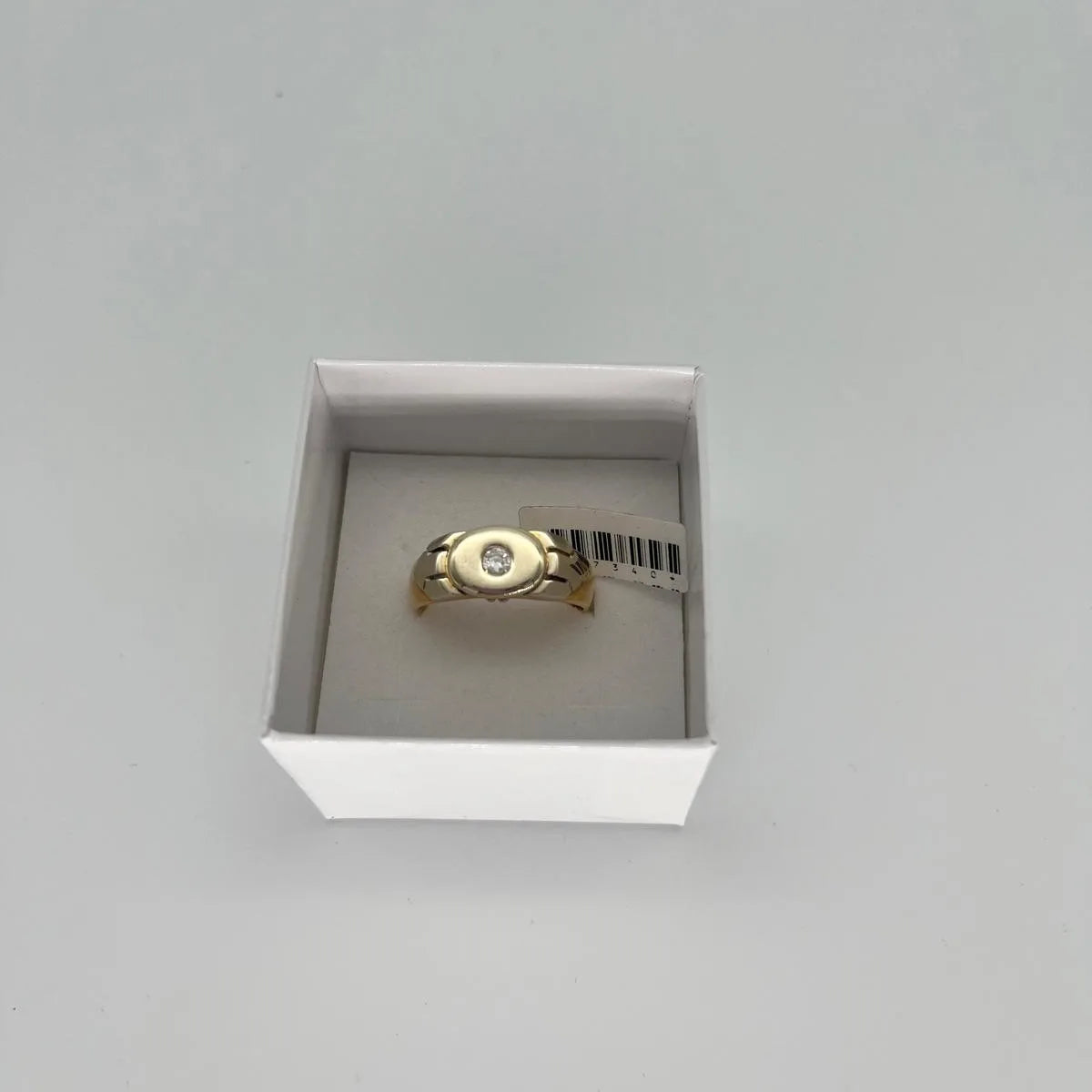 Anello uomo in oro giallo 18kt con brillante