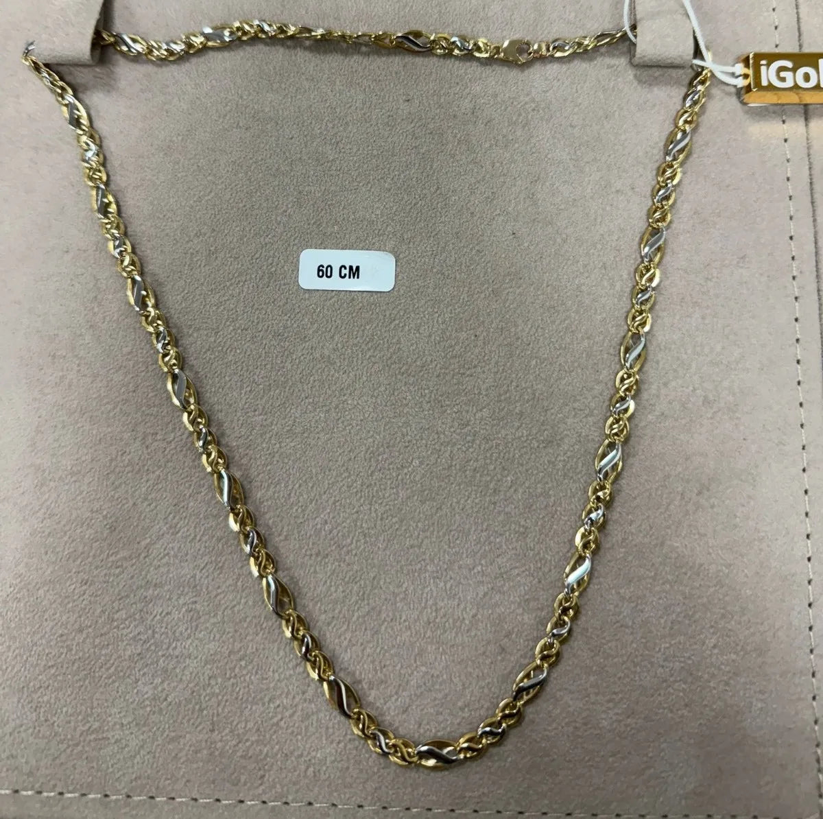 Completo bicolore Collana e Bracciale Gold in oro 375 9kt