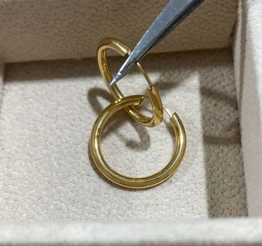 Orecchini e Croce in Oro Giallo 18kt