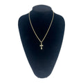 Collana girocollo in oro giallo 18Kt con croce