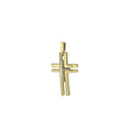 Pendente uomo croce in oro giallo 375 Igold