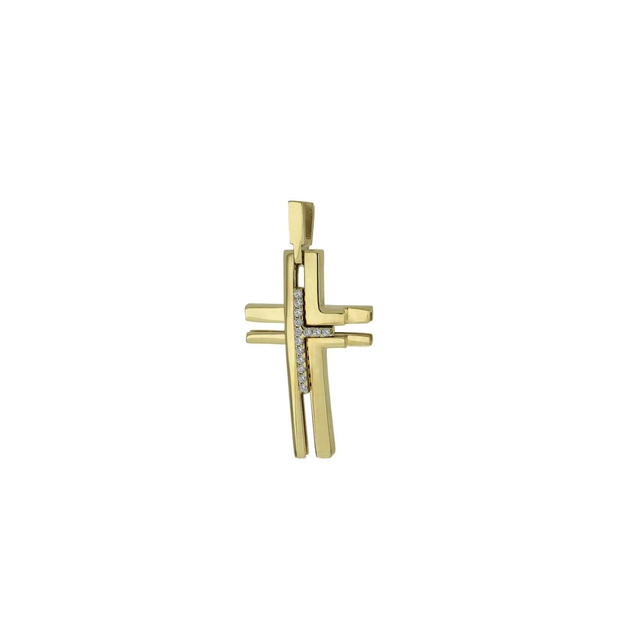 Pendente uomo croce in oro giallo 375 Igold