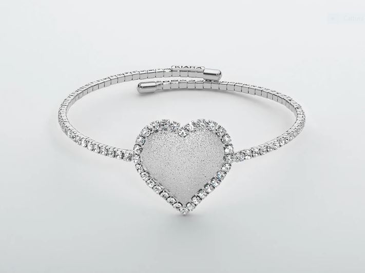 Kiara bracciale donna con cuore in ottone e cristalli KBRD1730B