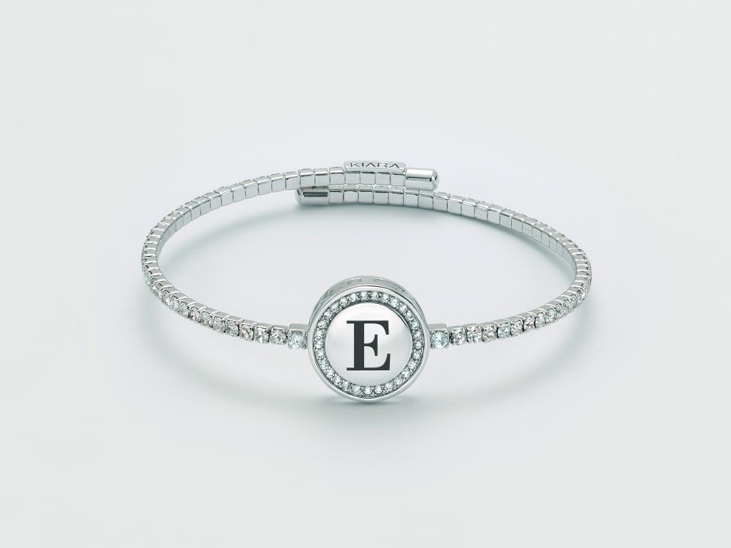Kiara bracciale donna lettera E kbrd1711b-e