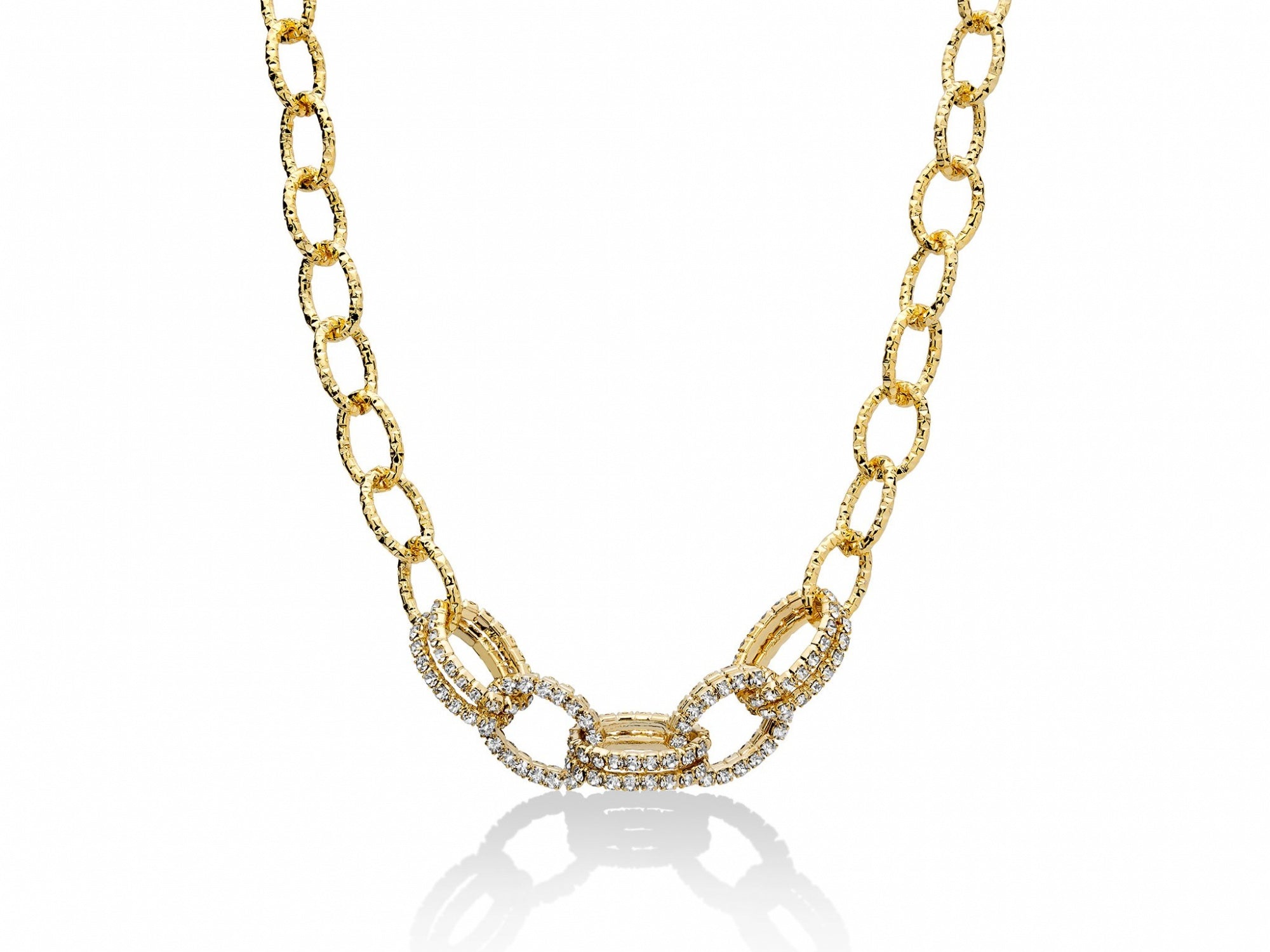 Kiara Damen-Halskette aus vergoldetem Messing Collier-Design KCLD3931G