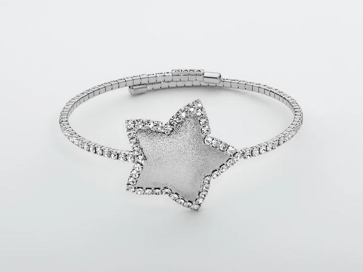 Kiara design bracciale donna in ottone e cristalli stella KBRD1732B