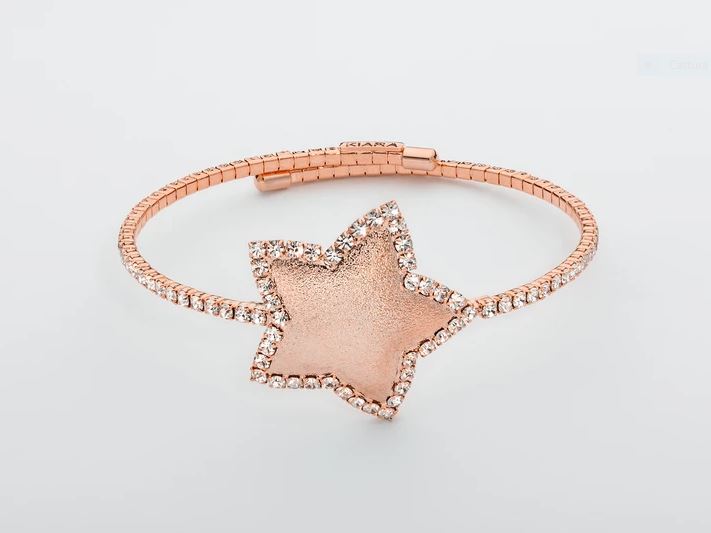 Kiara Design Armband Damen Stern aus Messing und Kristallen KBRD1732R