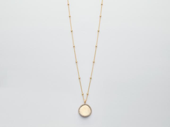 Kiara design collana donna con cerchio in ottone KCLD3918G