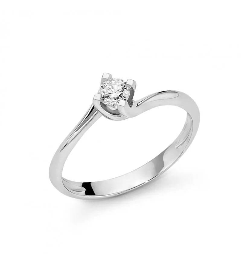 Anello solitario yukiko in oro e diamante LID5180Y-004G7