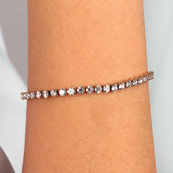 La Petite Story Tennisarmband vergoldet Damen aus Edelstahl, Kristalle - LPS05ARR73
