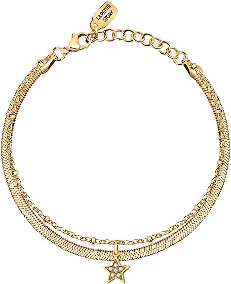 La Petite Story friendship bracciale donna in acciaio, cristalli - LPS05ARR86