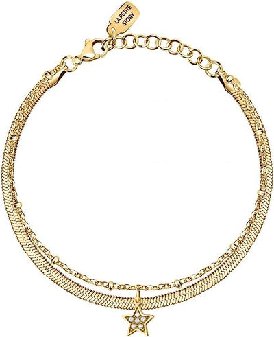 La Petite Story friendship bracciale donna in acciaio, cristalli - LPS05ARR86
