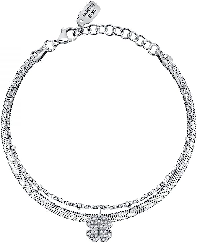 La Petite Story friendship bracciale donna in acciaio, cristalli - LPS05ARR87
