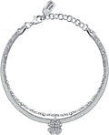La Petite Story friendship bracciale donna in acciaio, cristalli - LPS05ARR87