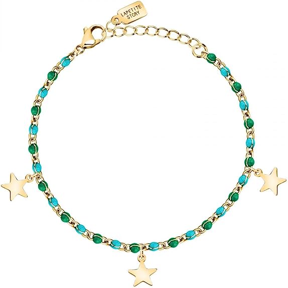 La Petite Story Freundschaftsarmband Damen aus Edelstahl, Emaille mit Sternchen - LPS05ARR98