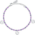 La Petite Story love Armband für Damen aus Edelstahl, Emaille mit Herzanhängern - LPS05ASD54