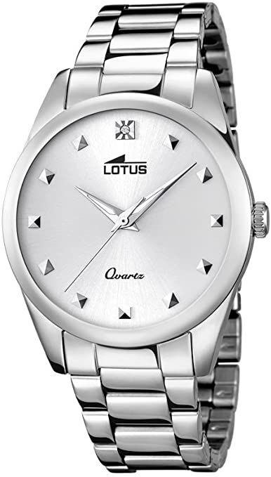 Lotus Analoge Quarzuhr Damen mit Edelstahlarmband 18142/1