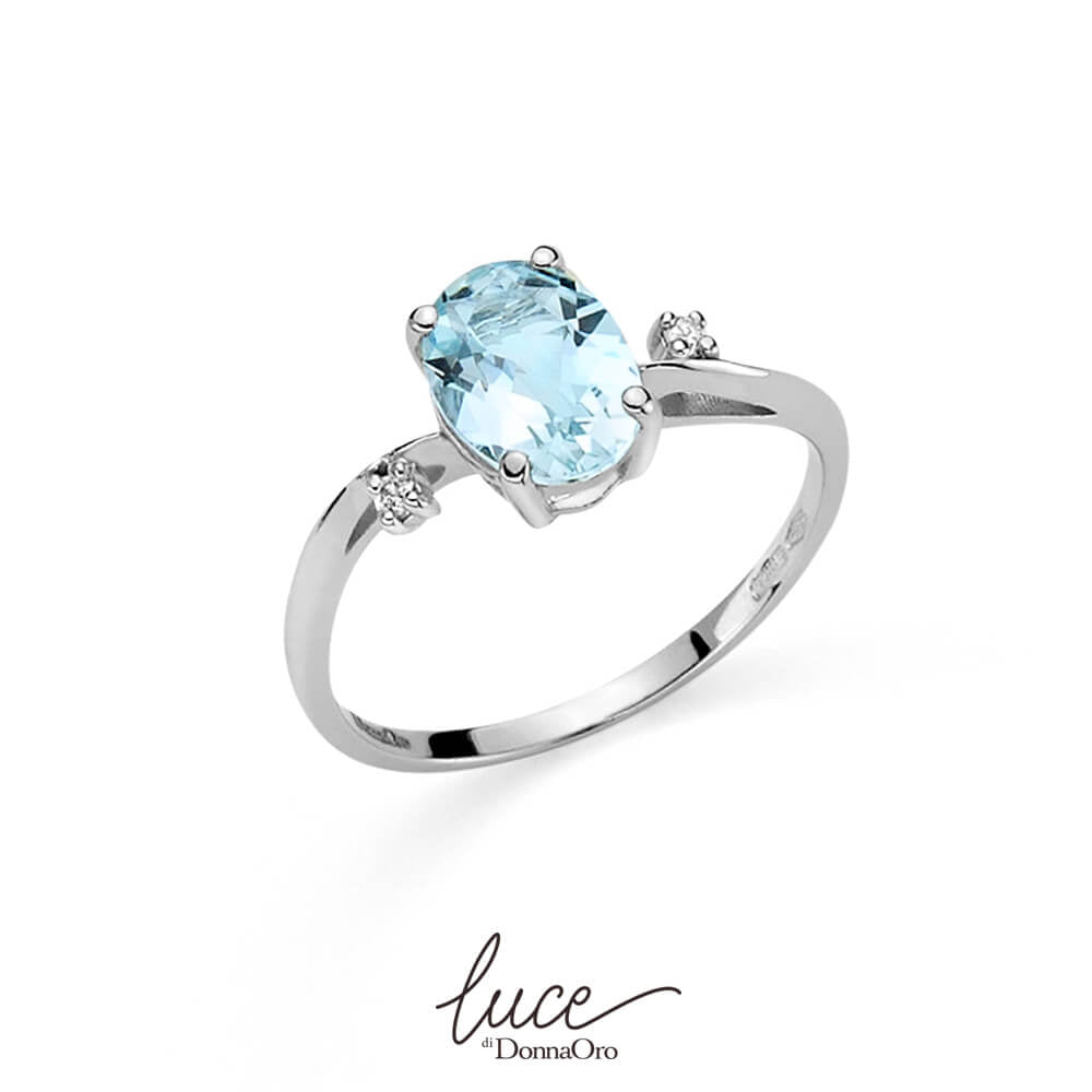 Anello Donnaoro in oro e acquamarina  dhaa7191.003