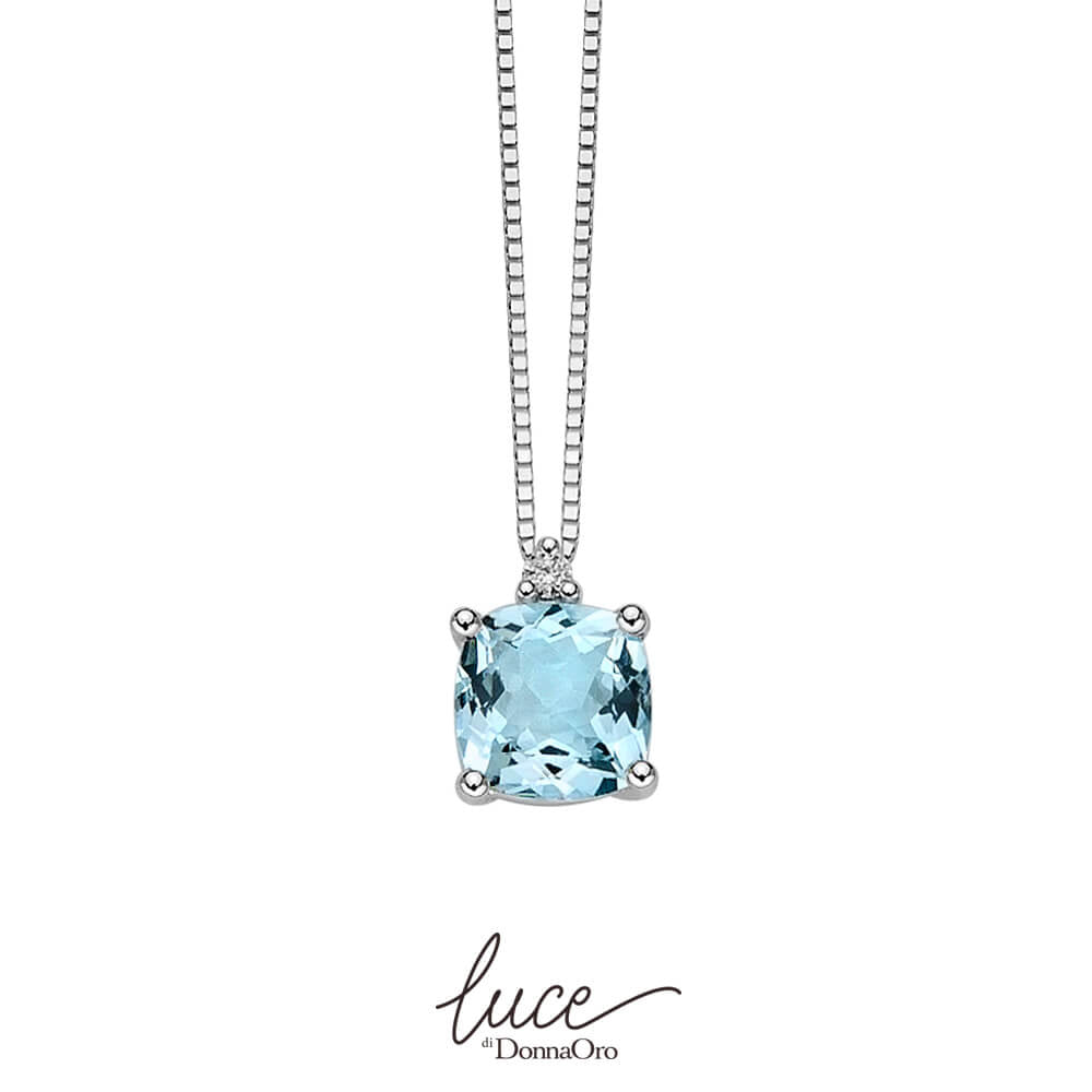 Collana Donnaoro in oro e acquamarina dhpa7184.002