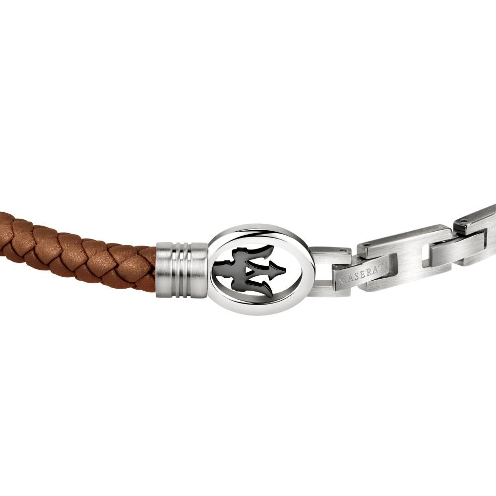 Maserati Bracciale da uomo, Collezione Jewels, in Acciaio, Poliuretano - JM320ASS03