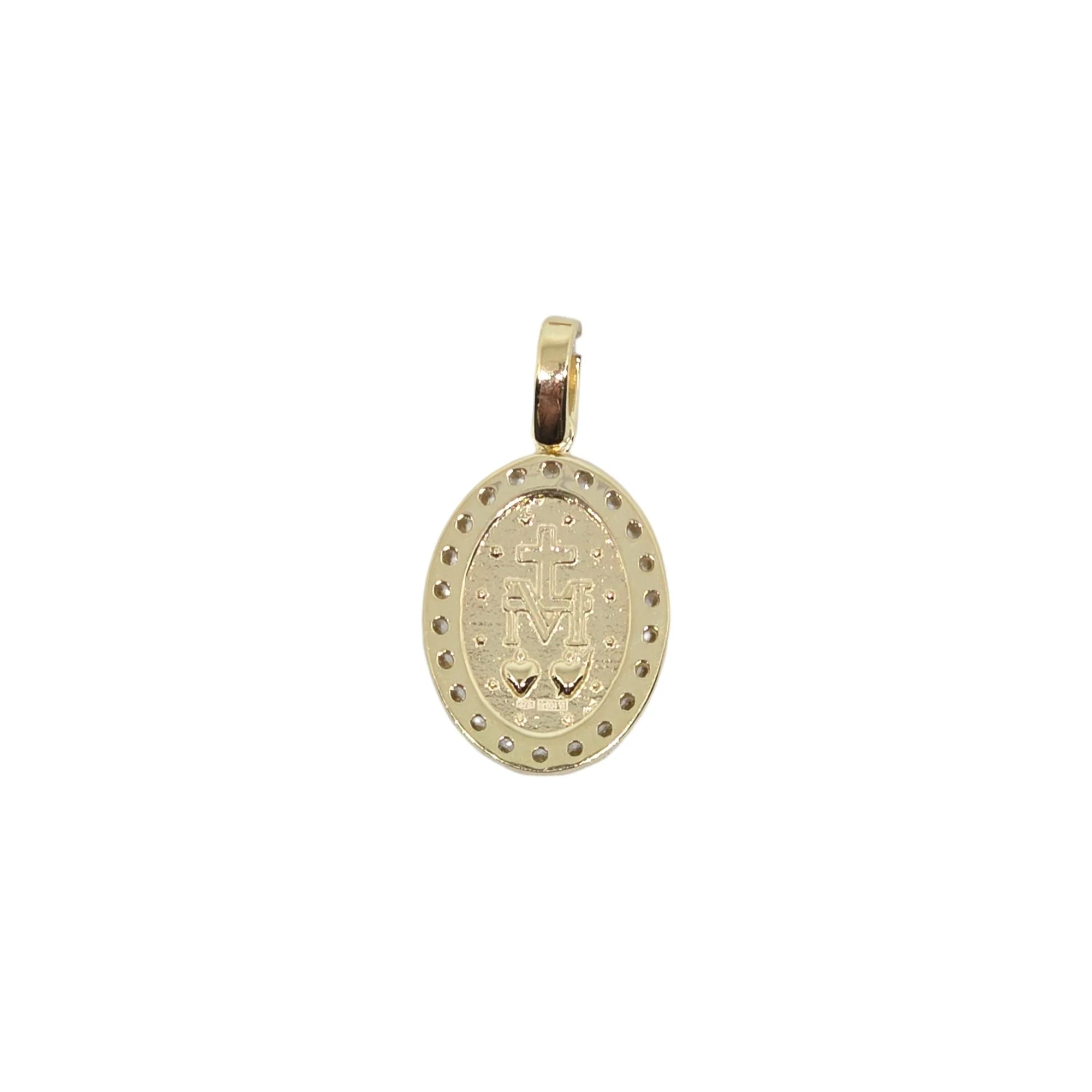 Medaglia Madonna miracolosa in oro giallo 9 carati