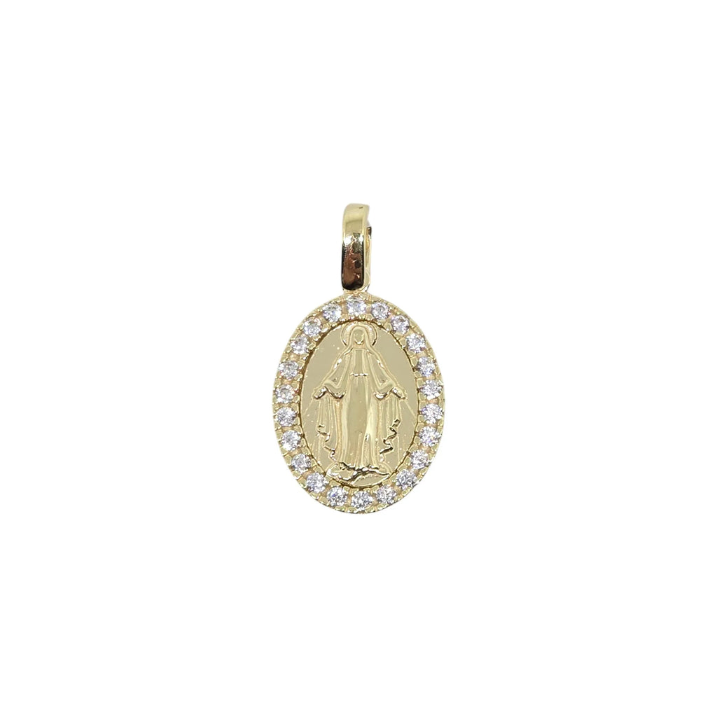 Medaglia Madonna miracolosa in oro giallo 9 carati